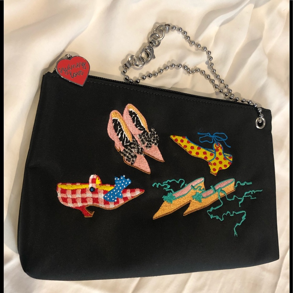 Sydney Love embroidered with shoes Wristlet